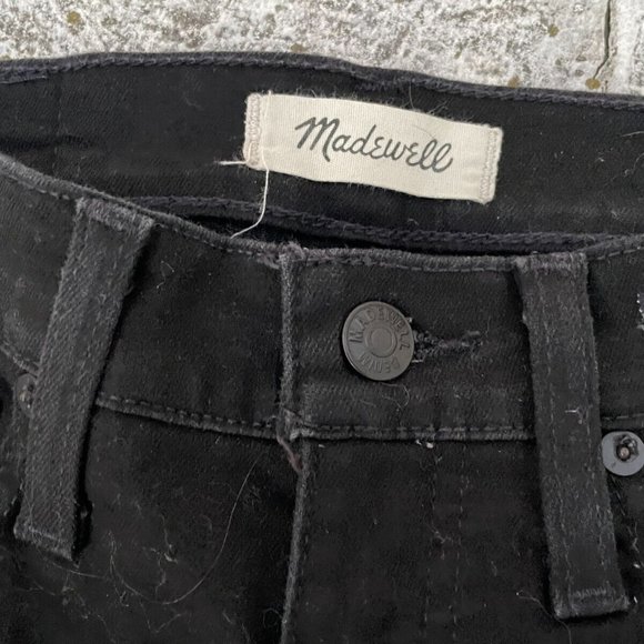 Madewell Women Jeans Black Denim Skinny 10 in High Rise Jeans Size 25 - Picture 7 of 11